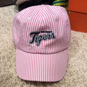 Detroit Tigers Pink Striped Cap